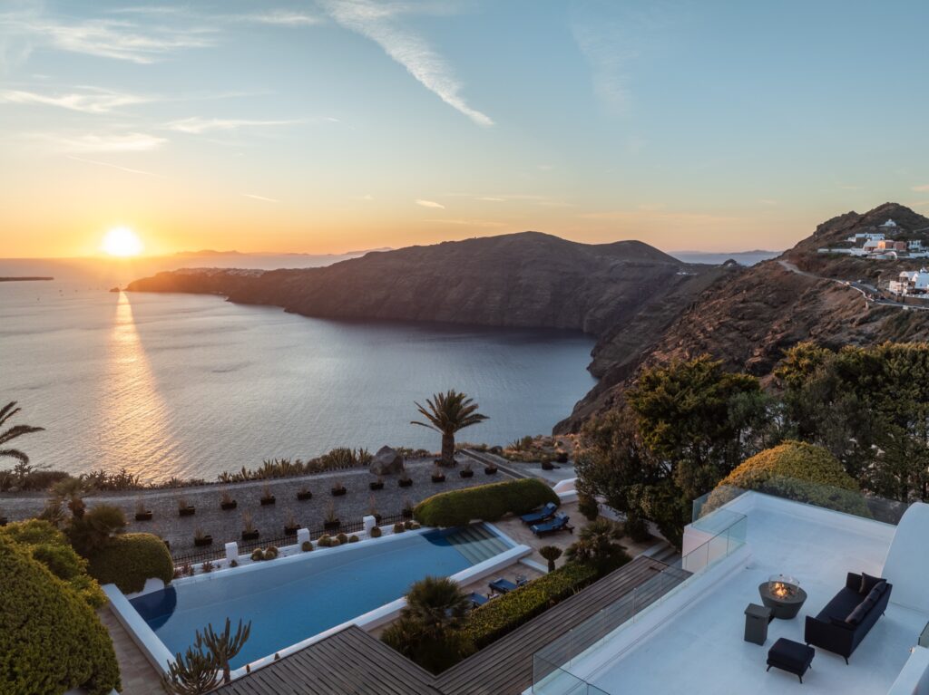 Villa Caldera — 4-bedroom luxury Santorini villa in Imerovigli with the largest private heated pool on the caldera
